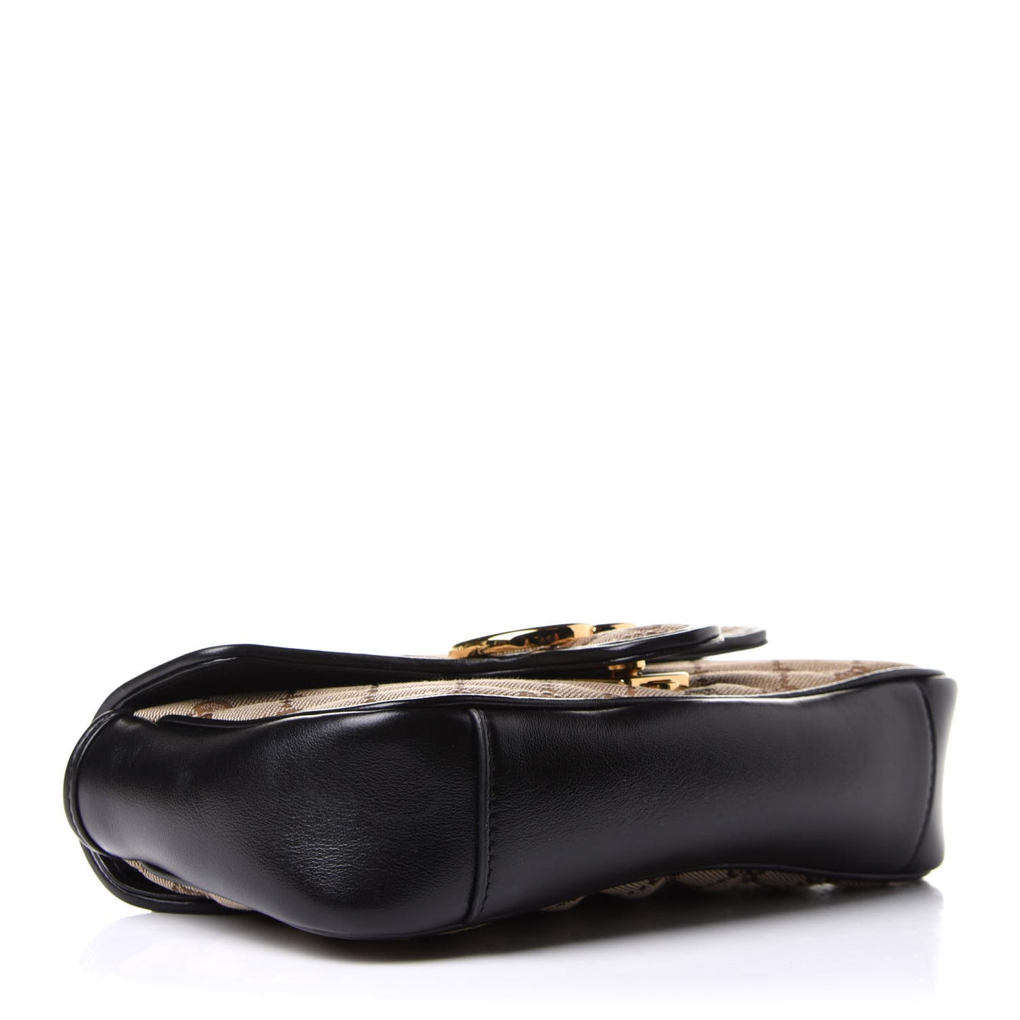 Monogram Matelasse Diagonal Mini GG Marmont Shoulder Bag Beige Black
