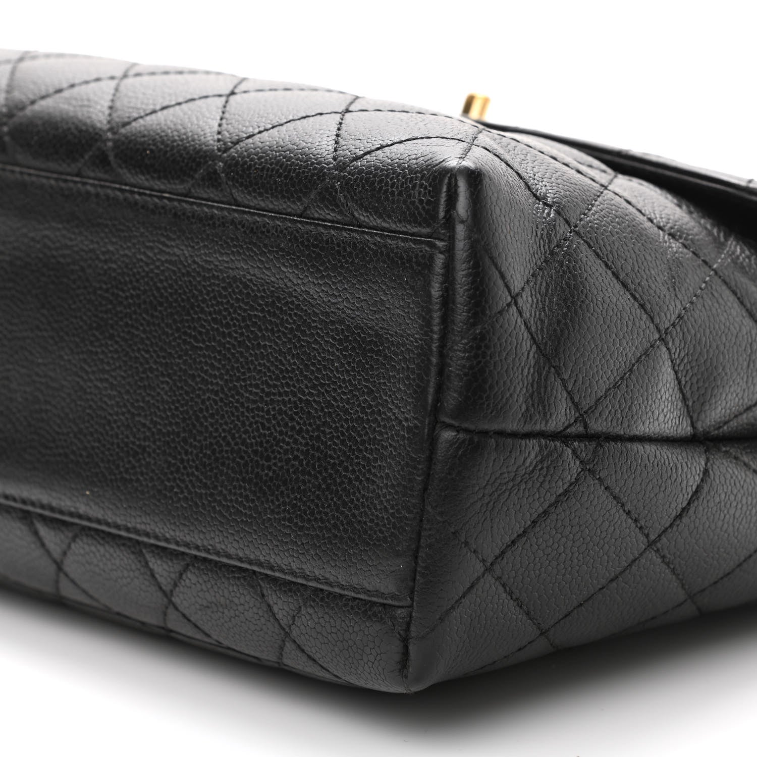 Chanel Caviar Quilted Jumbo Kelly Flap Black 10 of 11