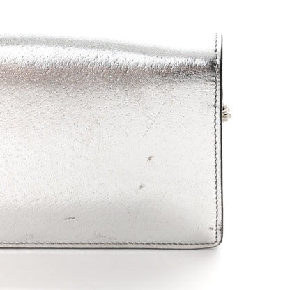 Gucci Metallic Calfskin Crystal Super Mini Dionysus Shoulder Bag Silver 13 of 14
