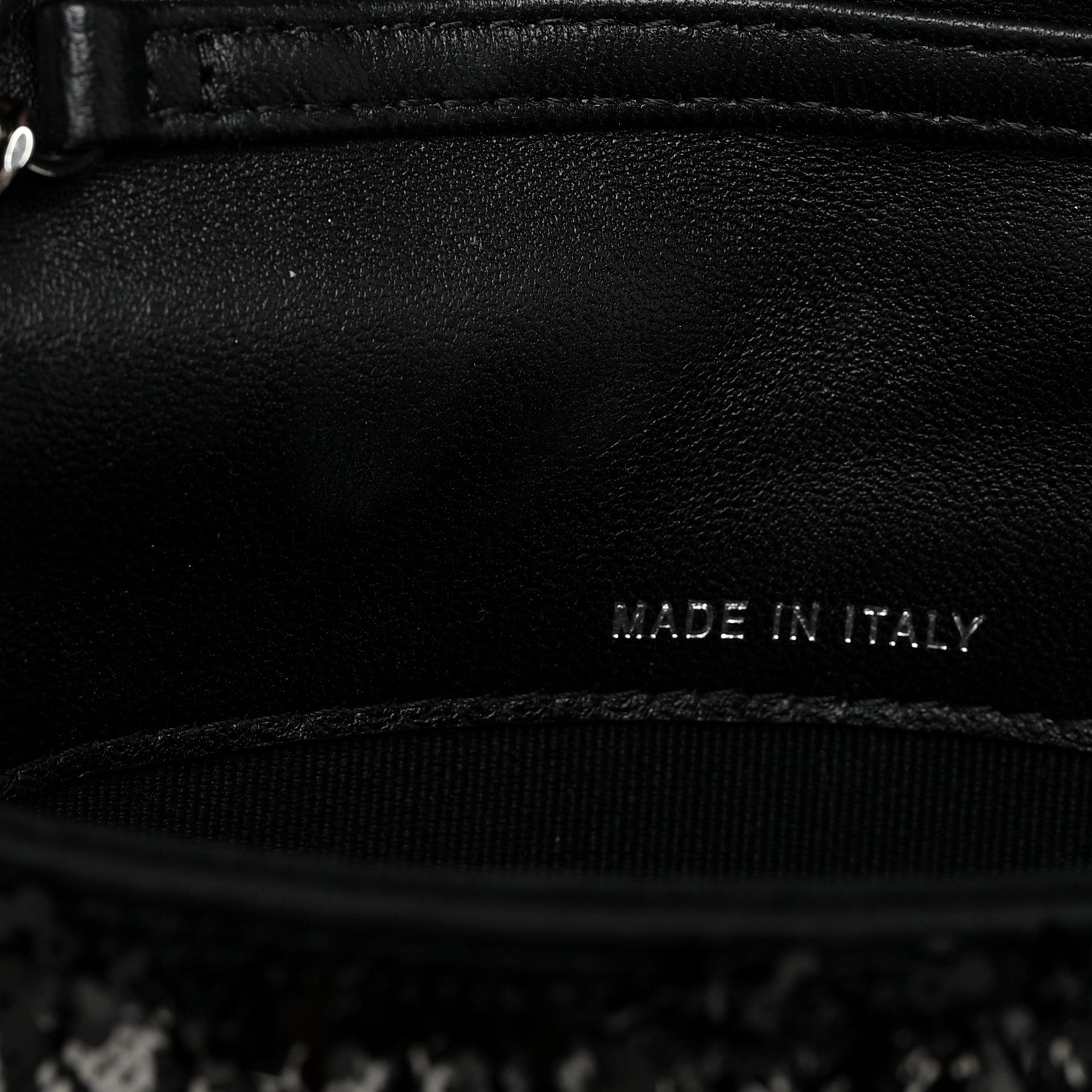 Chanel Sequin COCO Clutch With Chain Black Silver 11 of 13