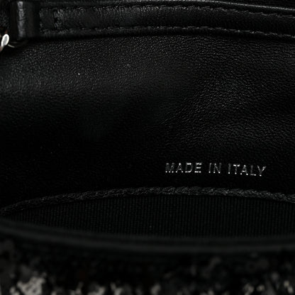 Chanel Sequin COCO Clutch With Chain Black Silver 11 of 13