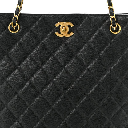 Chanel Caviar Quilted Shopper Tote Black 9 of 11