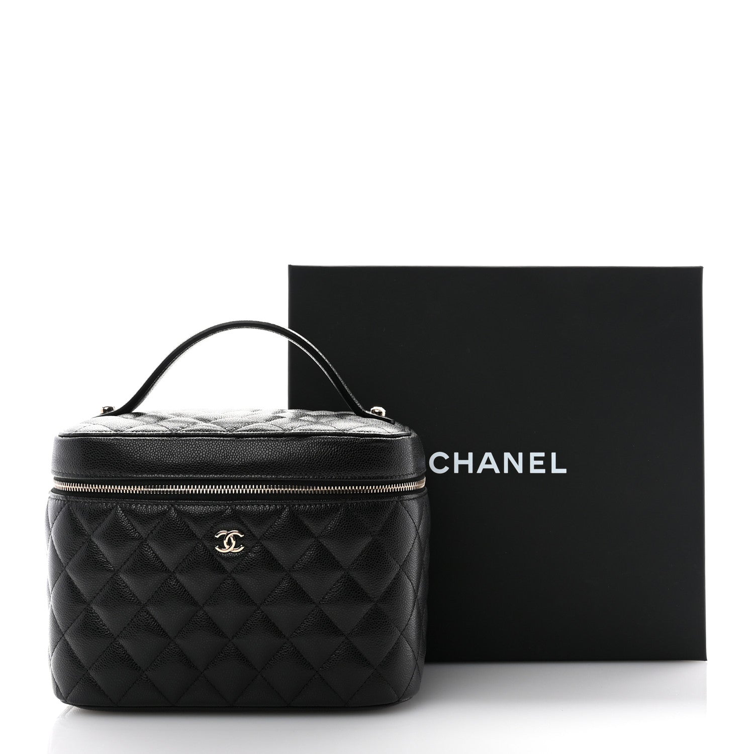 Chanel Caviar Quilted Large Vanity Pouch Black 8 of 8