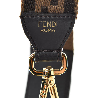 Fendi Ribbon Vitello Century FF 1974 Studded Strap You Fango Marrone Ebano 3 of 7