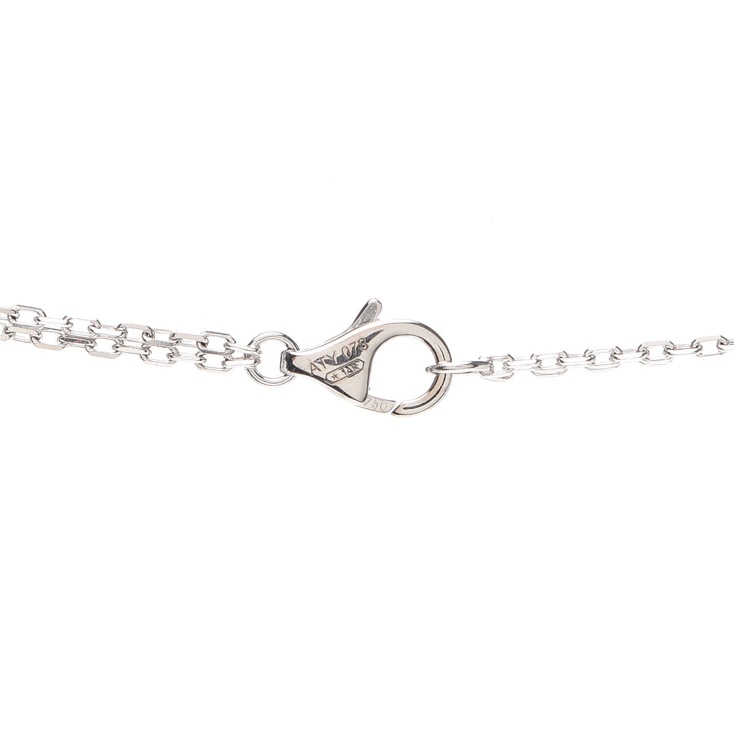 Cartier 18K White Gold 2 Diamond LOVE Necklace 5 of 5
