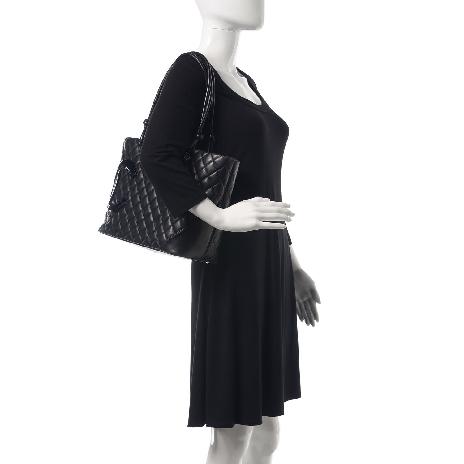Chanel Calfskin Quilted Large Cambon Tote Black 2 of 16