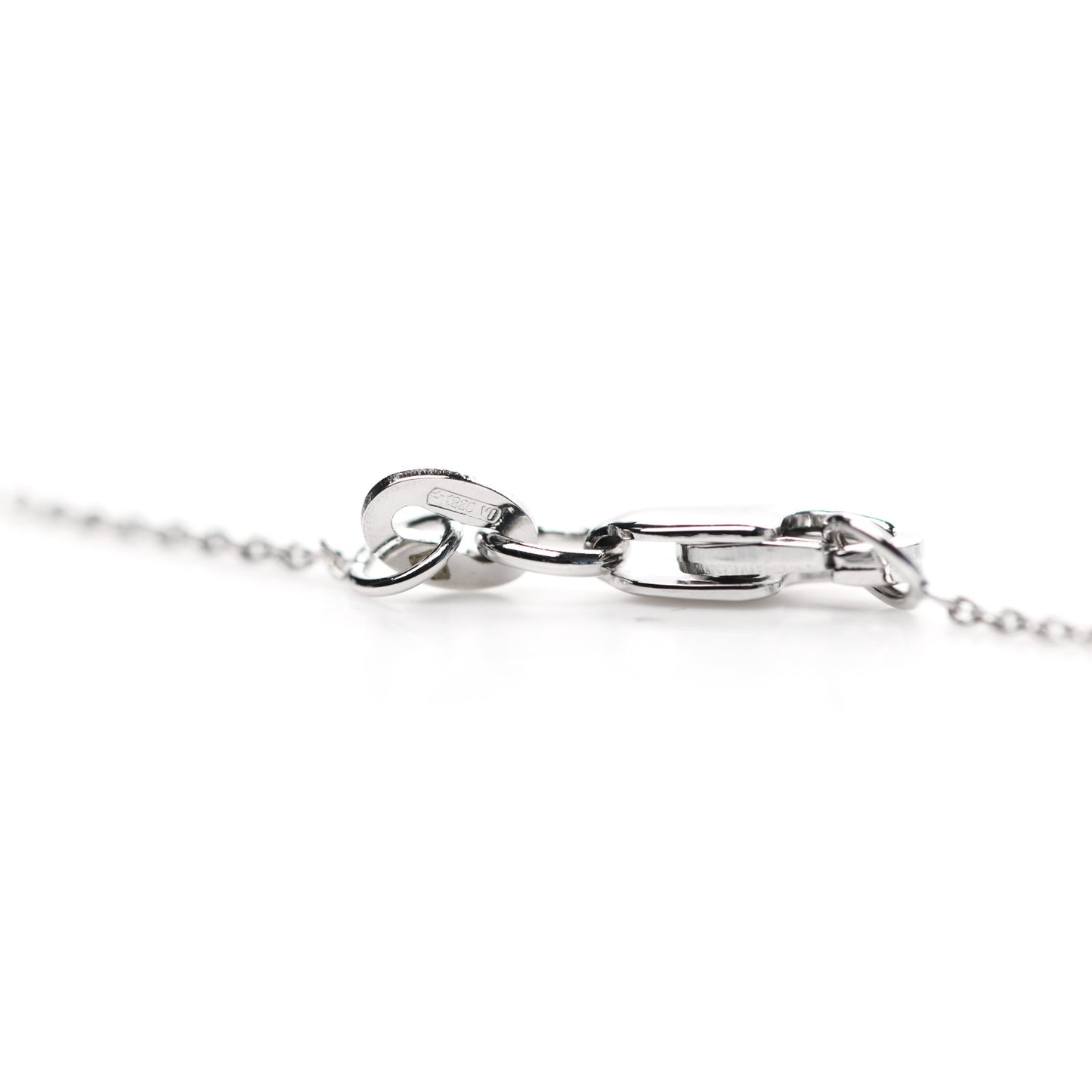 18K White Gold Diamond .50ct Diamonds by the Inch Pendant Necklace