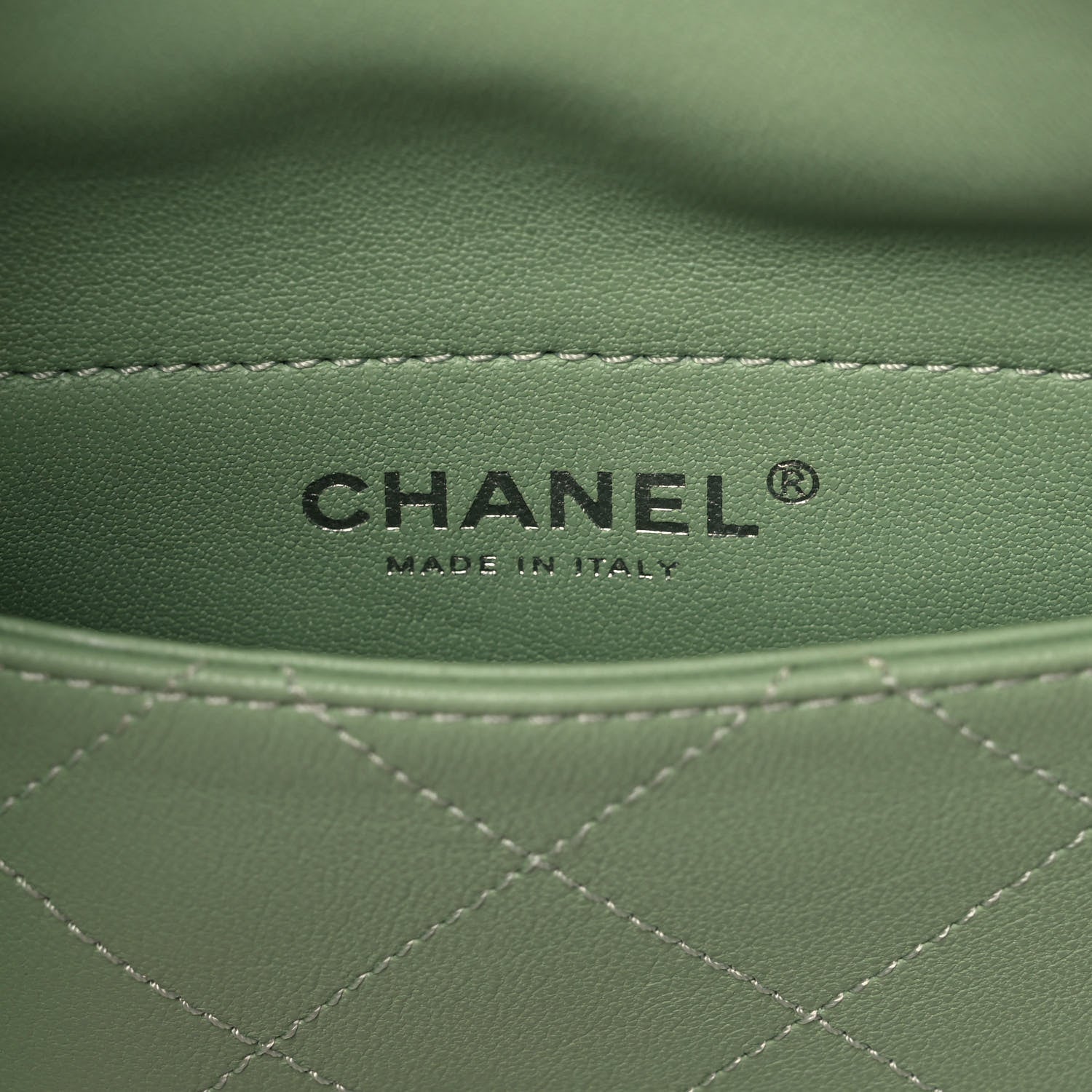 Chanel PVC Lambskin Stitched Medium Coco Splash Shopping Bag Green Pink 6 of 15