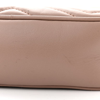 Gucci Calfskin Matelasse Mini GG Marmont Chain Shoulder Bag Porcelain Rose 11 of 13