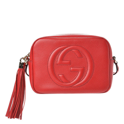 Gucci Pebbled Calfskin Small Soho Disco Bag Tabasco Red 1 of 7