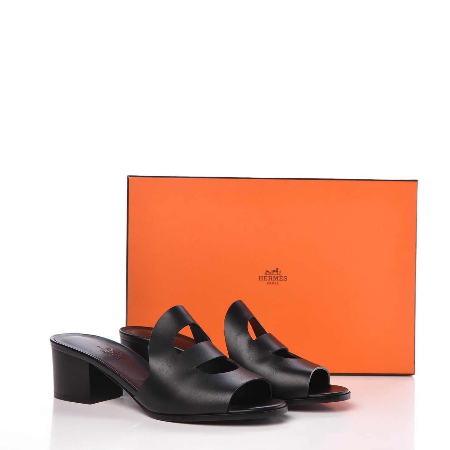 Calfskin Mona Sandals 38.5 Black