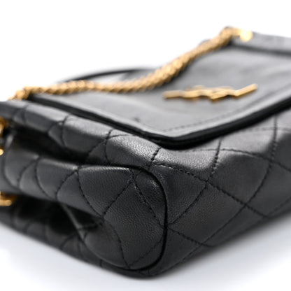 Saint Laurent Lambskin Quilted Monogram Mini Nolita Black 9 of 12