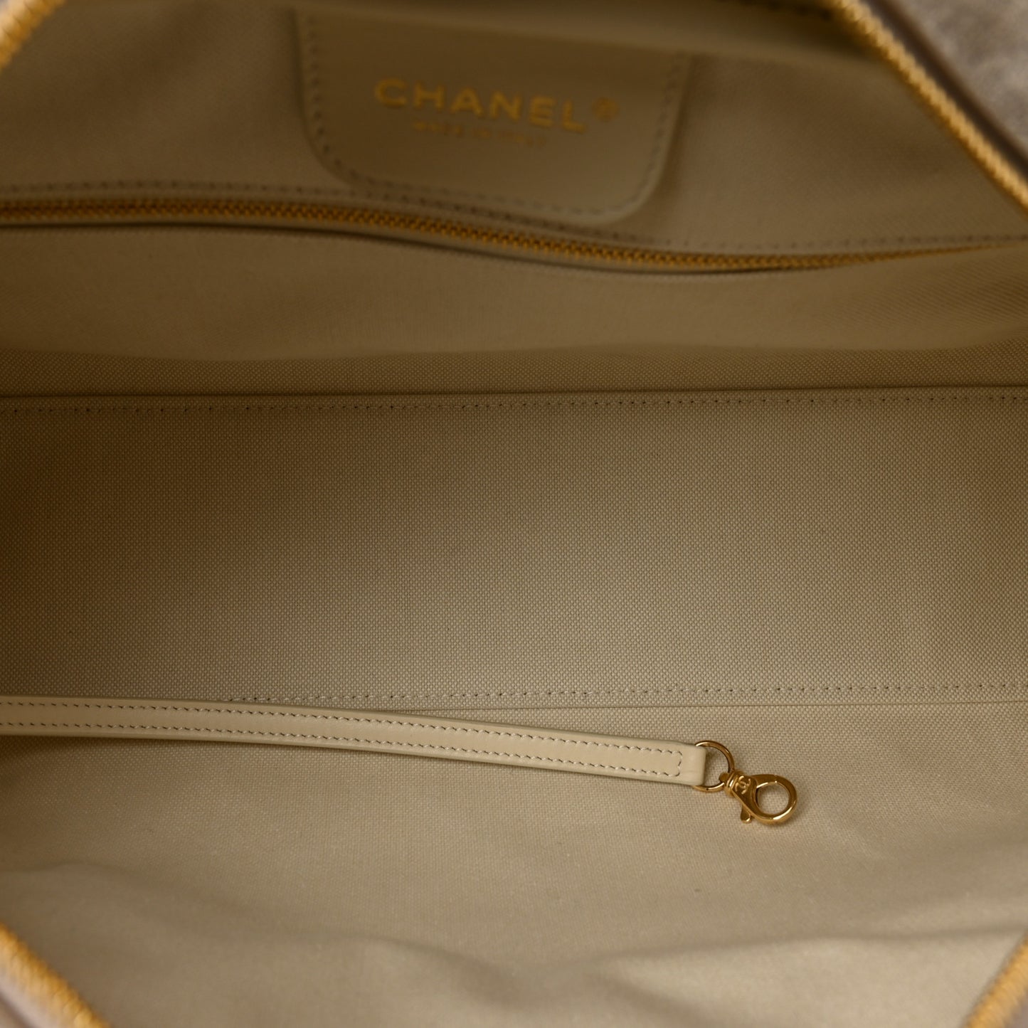 Suede Calfskin Large Perfect Bowling Bag Grey