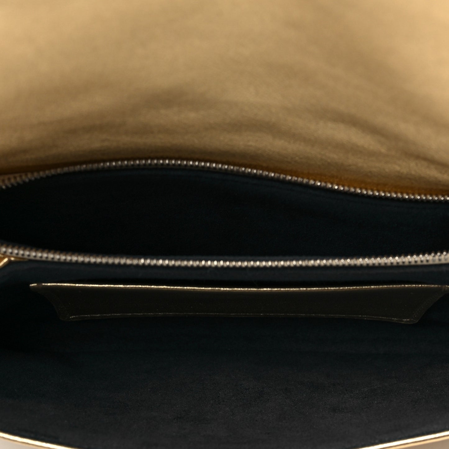 Metallic Lambskin Embossed Monogram Pochette Coussin Gold
