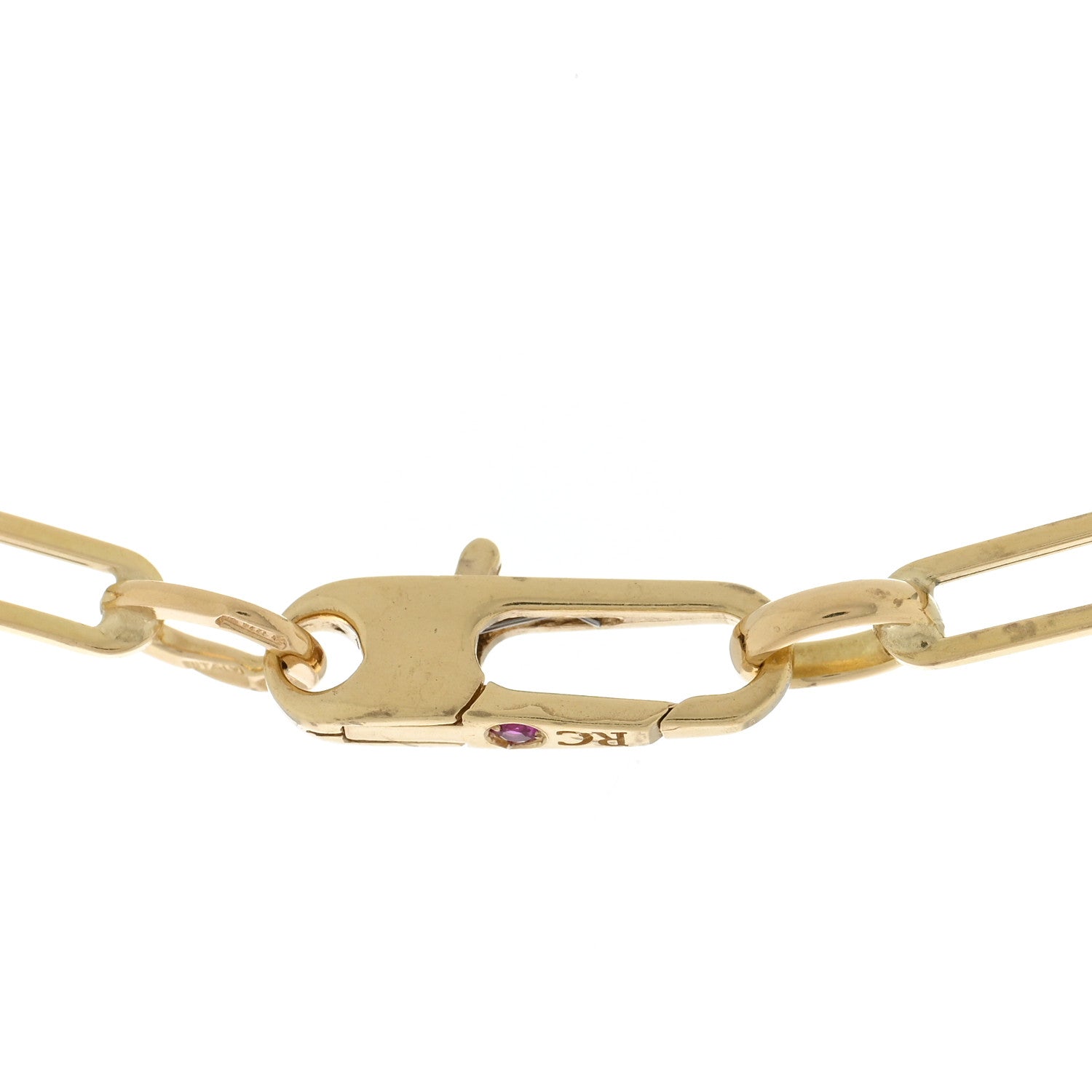 Roberto Coin 18K Yellow Gold Paper Clip Link Necklace 34" 3 of 4