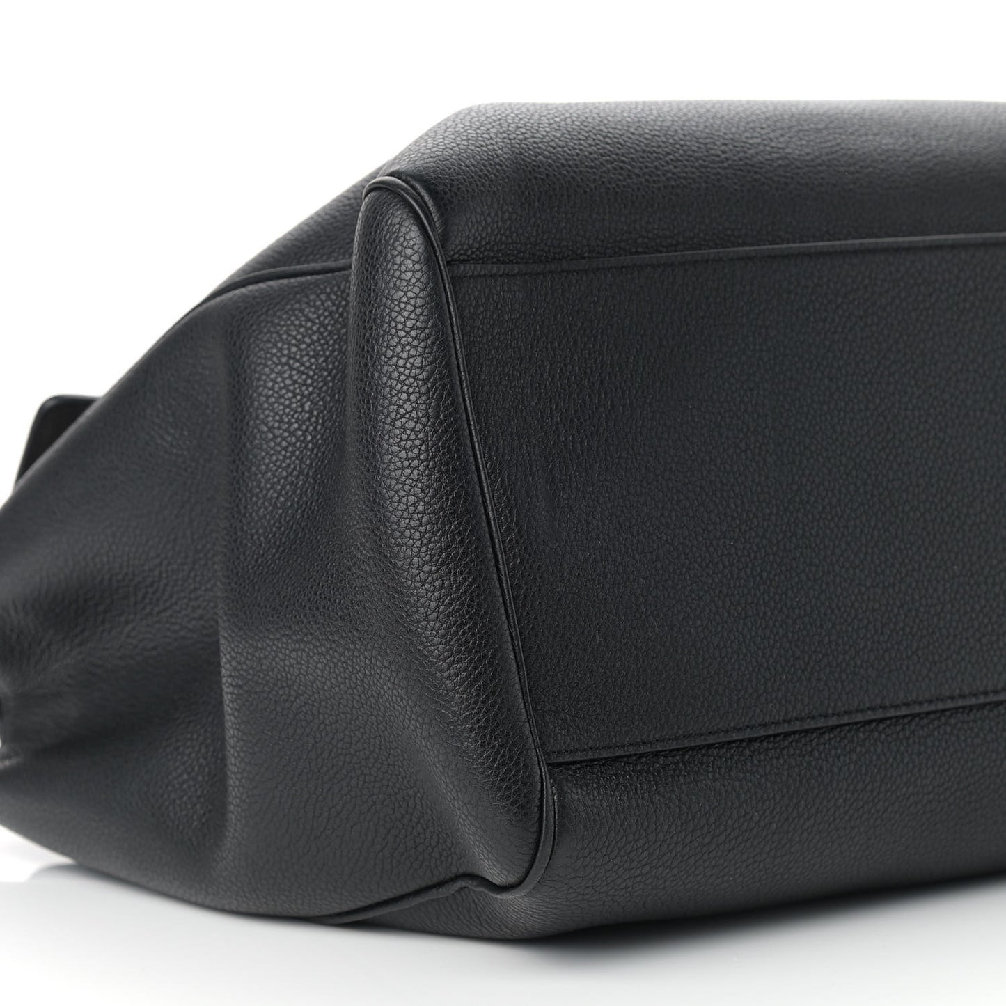 Grained Calfskin Large Soft 16 Bag Black