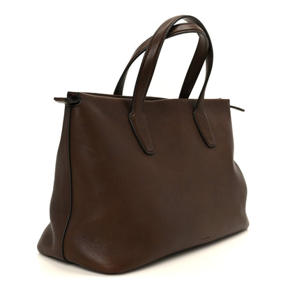 The Row Calfskin Marcel Slouchy Top Handle Bag Deep Brown 3 of 9