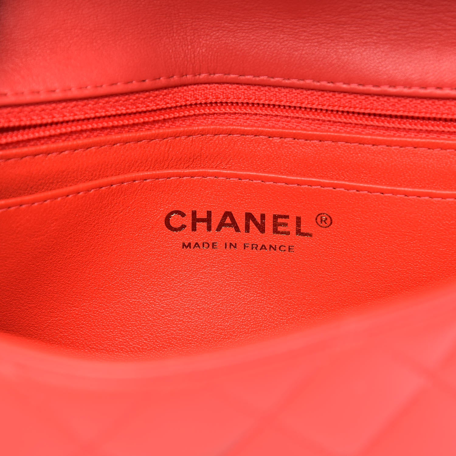 Chanel Lambskin Quilted Mini Rectangular Flap Red 6 of 10