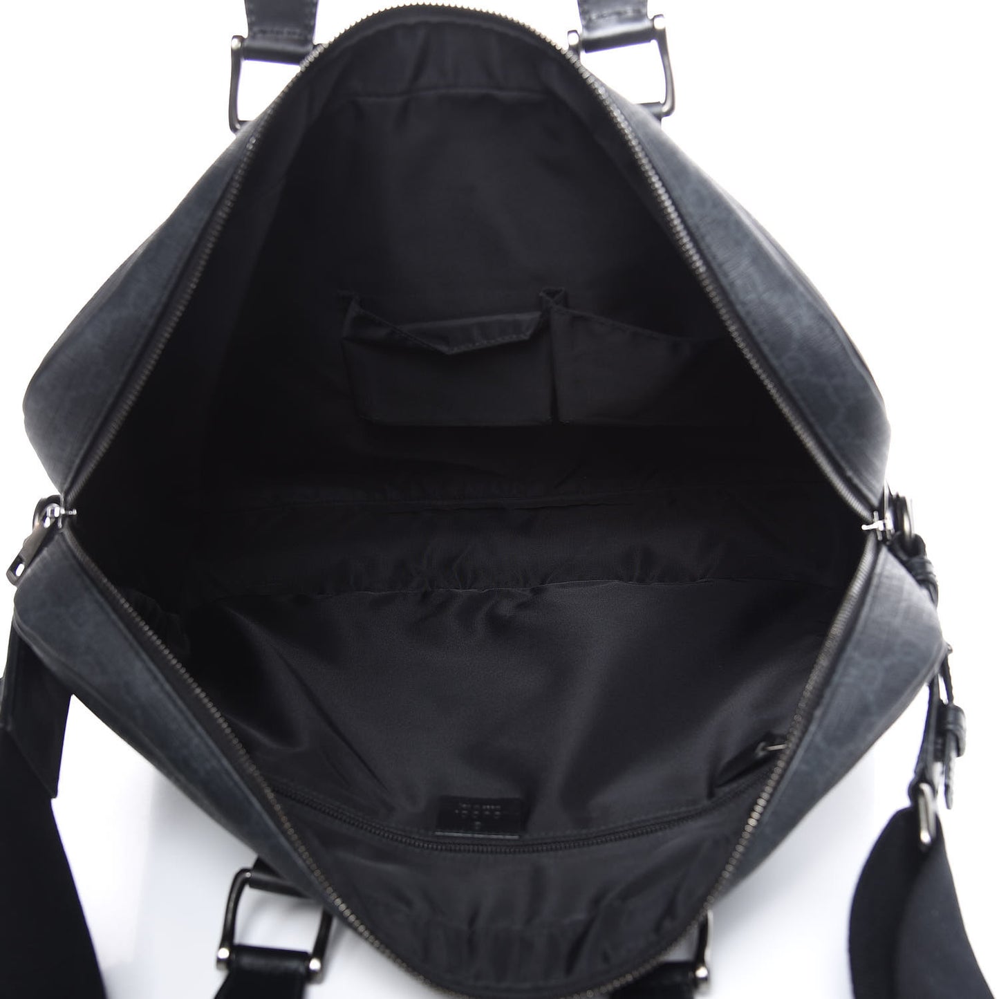 GG Supreme Monogram Briefcase Black Grey