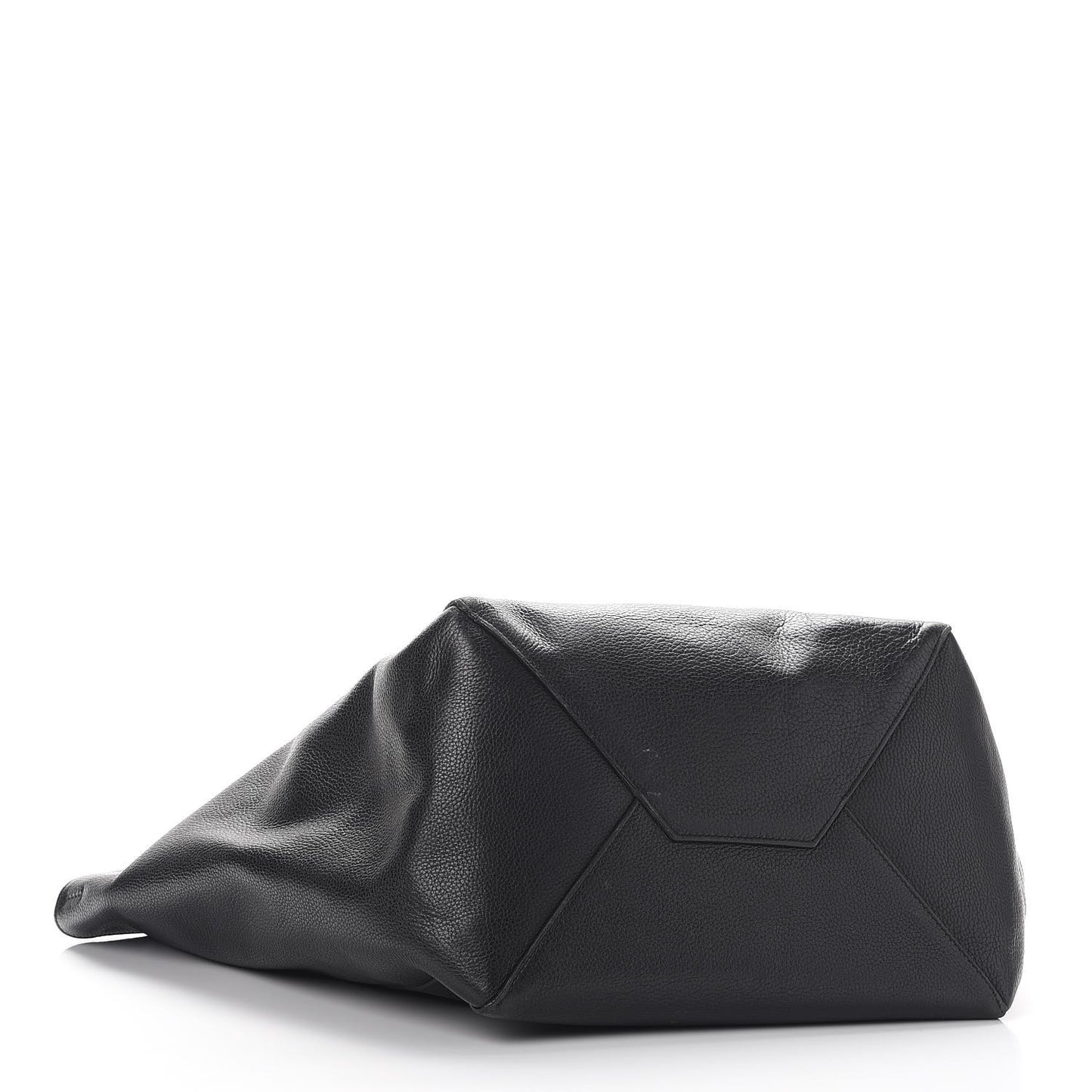 Grained Calfskin Medium Horizontal Cabas Phantom Black