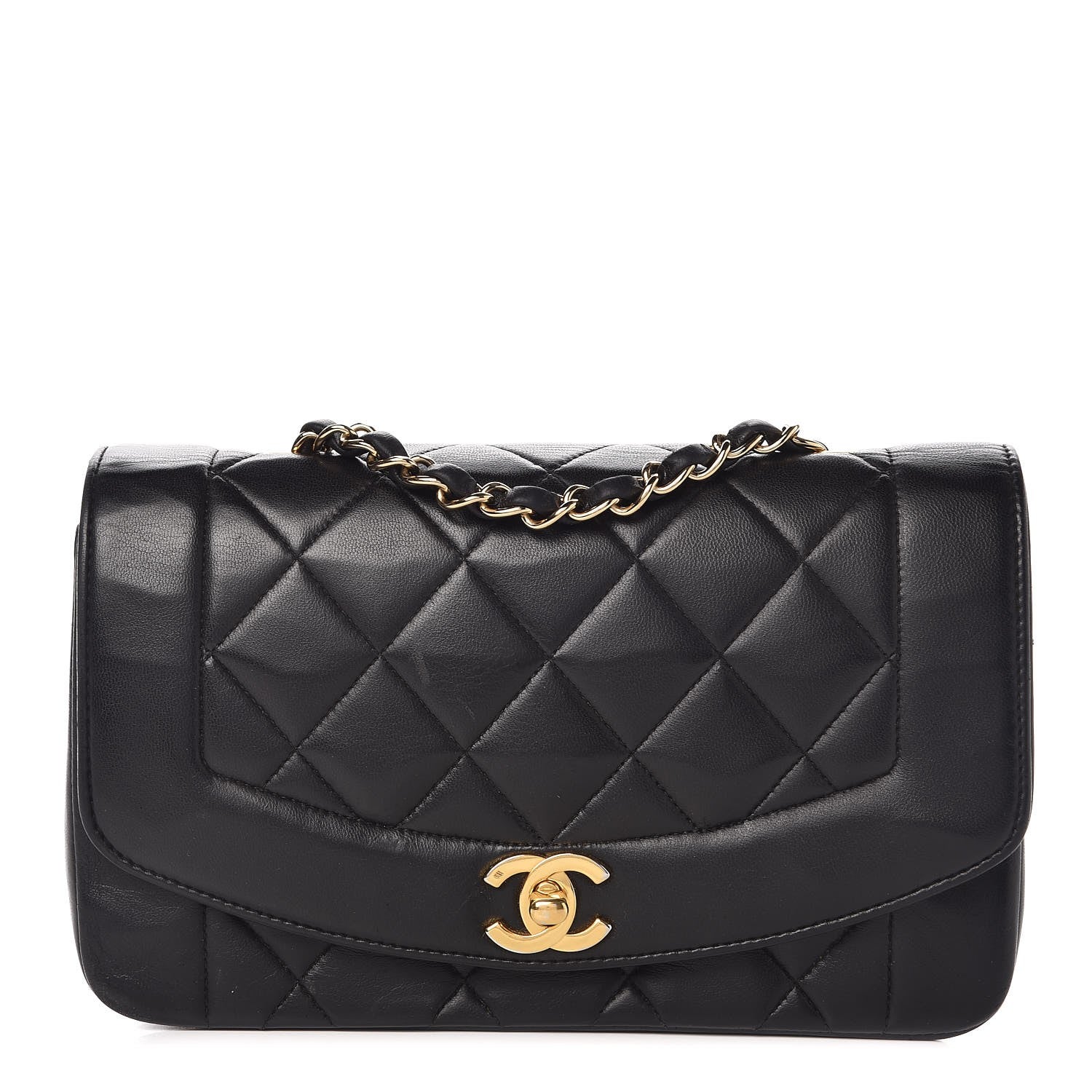 Chanel Lambskin Quilted Small Single Flap Black 1 of 15