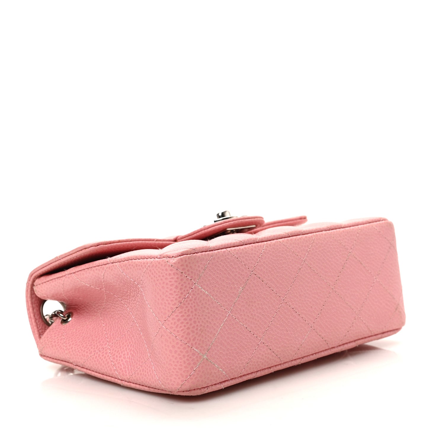 Caviar Quilted Mini Square Flap Pink