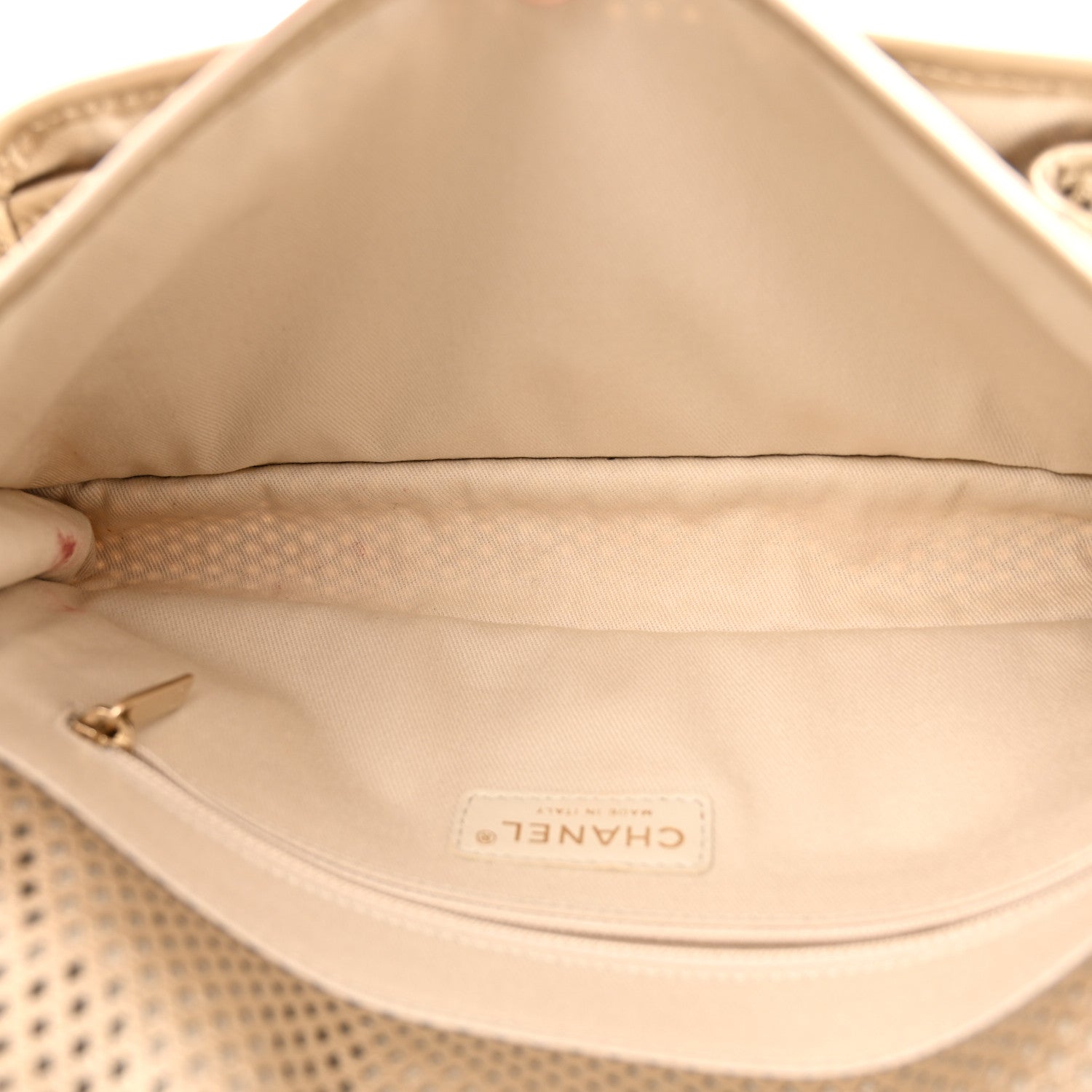 Chanel Metallic Perforated Calfskin Medium Up In The Air Flap Gold 5 of 10