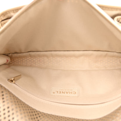 Chanel Metallic Perforated Calfskin Medium Up In The Air Flap Gold 5 of 10