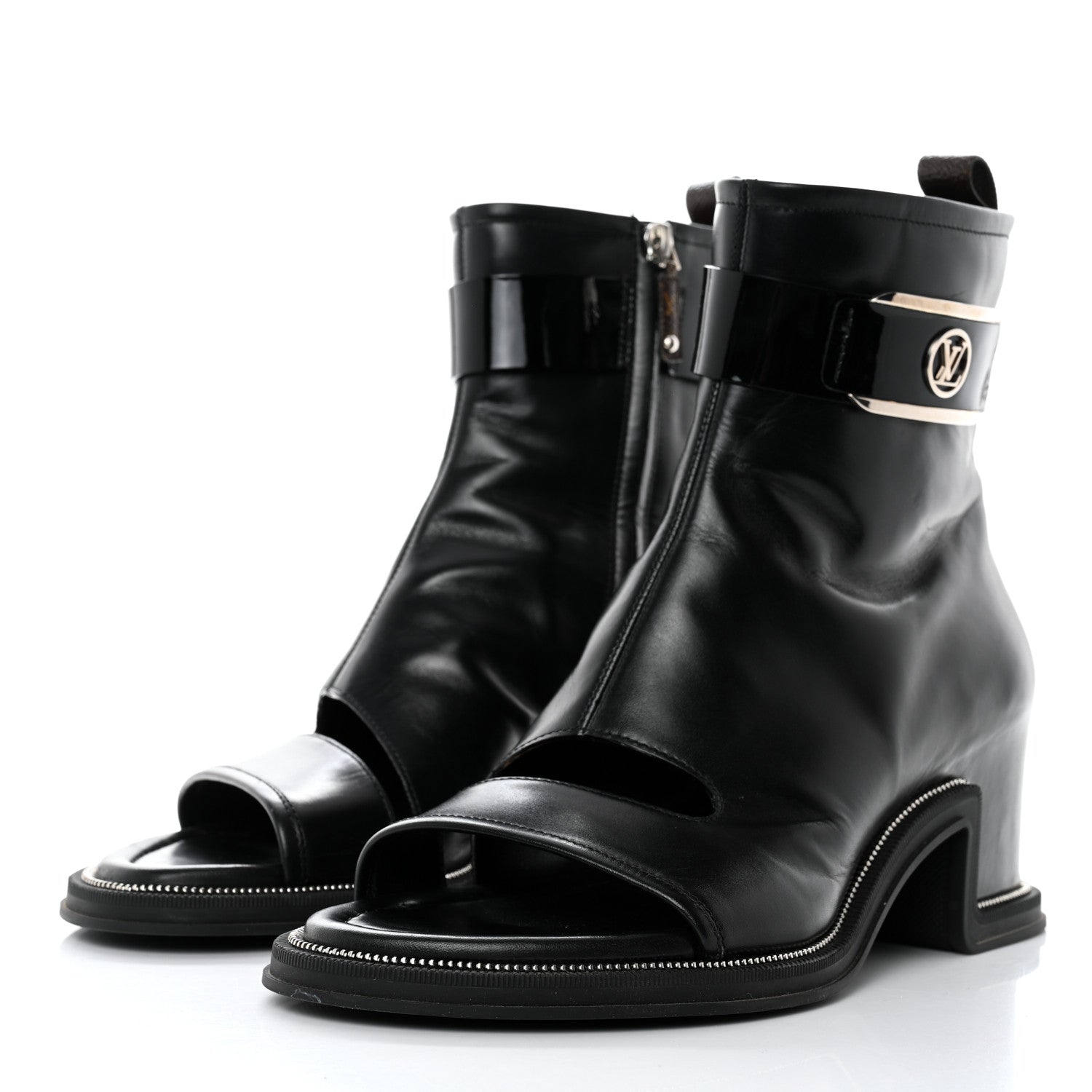 Louis Vuitton Calfskin Moonlight Boots 41 Black 3 of 8