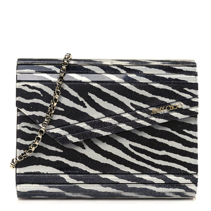 Jimmy Choo Acrylic Zebra Candy Clutch 1 of 12