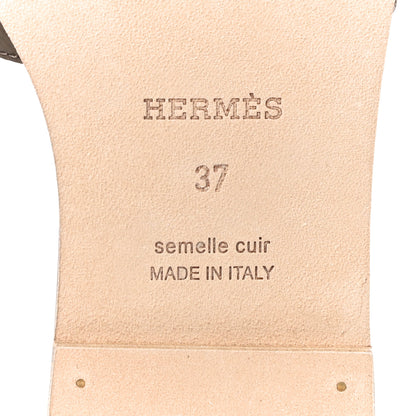 Hermes Epsom Oran Sandals 37 Etoupe 7 of 10