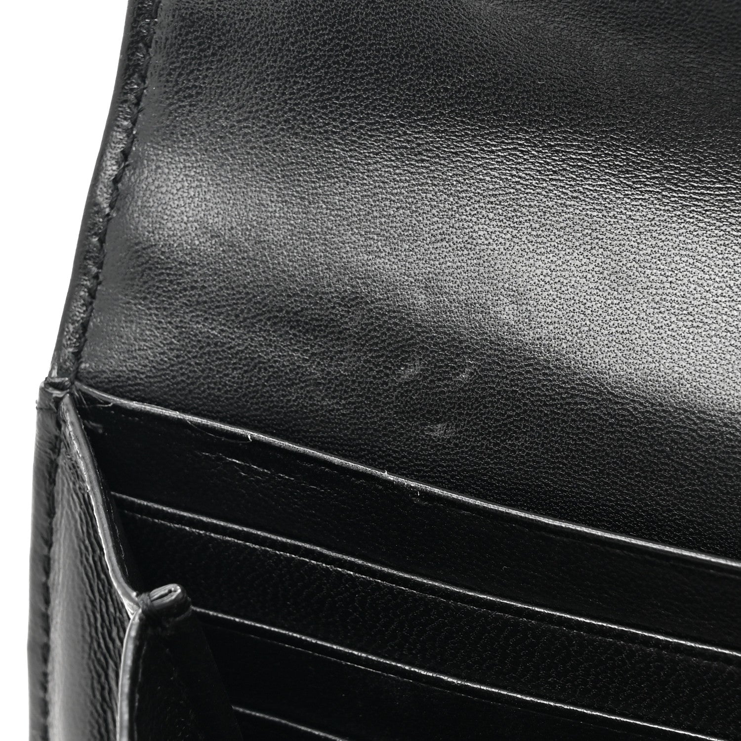 Saint Laurent Calfskin Matelasse Chevron Monogram Flap Wallet Black 9 of 11