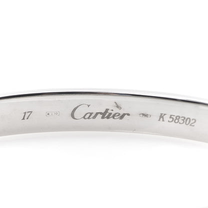 Cartier 18K White Gold LOVE Bracelet 17 4 of 5