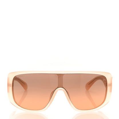 Chanel Transparent Acetate Shield Sunglasses 5495 Light Pink 2 of 8