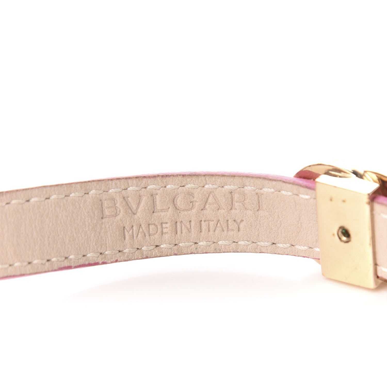 Bulgari Calfskin Double Coil Bracelet Pink 4 of 6