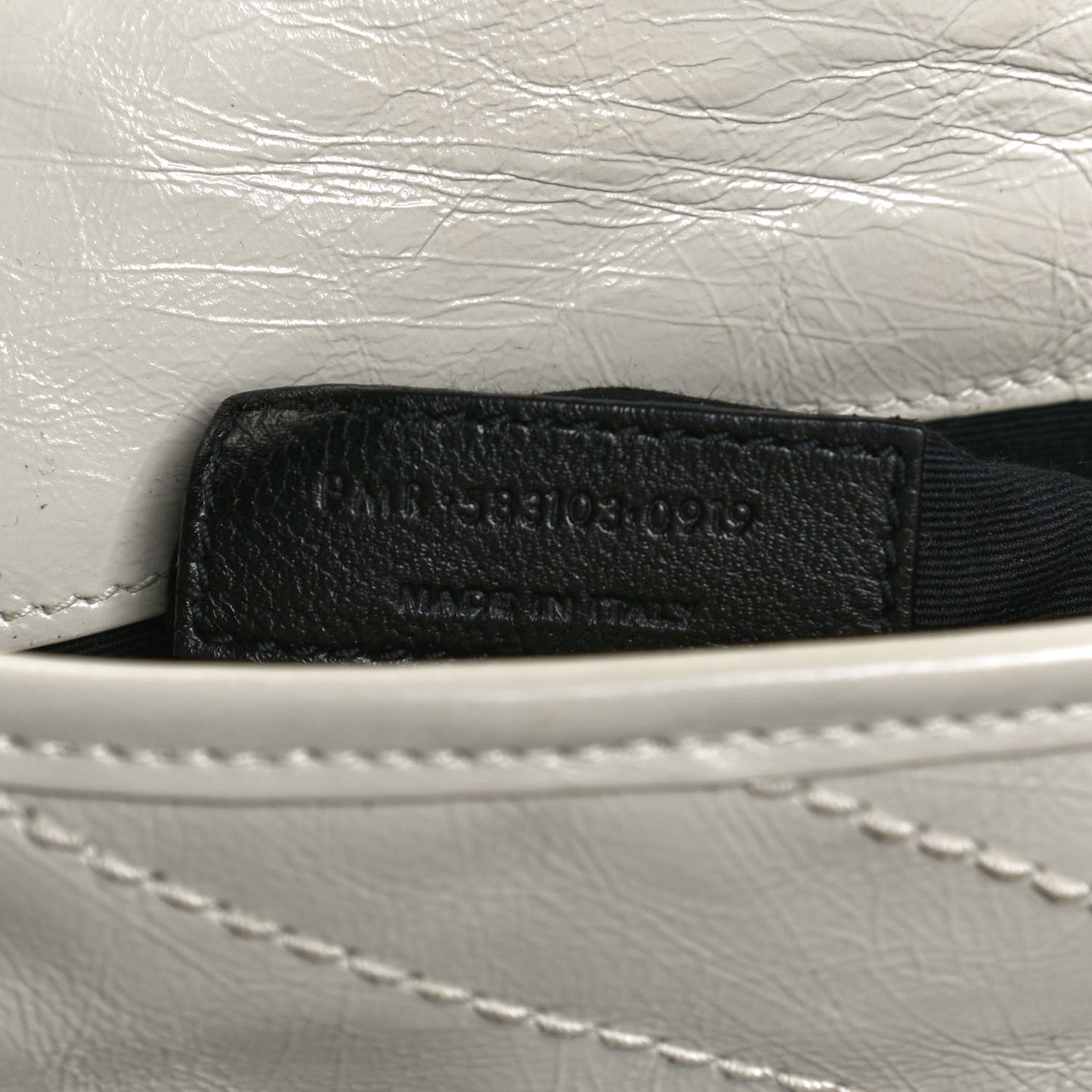 Crinkled Calfskin Matelasse Monogram Niki Chain Wallet Crema Soft