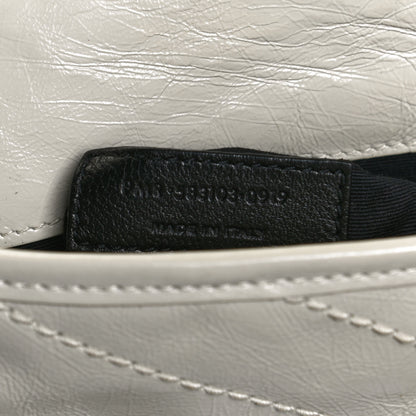 Saint Laurent Crinkled Calfskin Matelasse Monogram Niki Chain Wallet Crema Soft 7 of 15