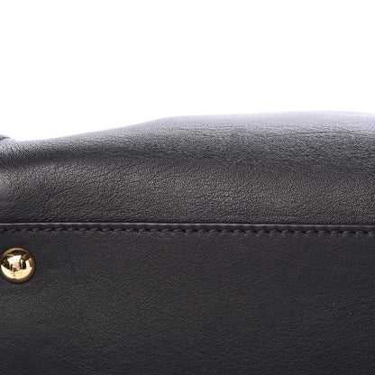 Fendi Vitello Seta Shiny Nappa Medium Peekaboo Iconic Satchel Black 12 of 13