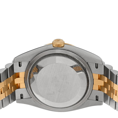Rolex Stainless Steel 18K Yellow Gold Diamond 36mm Oyster Perpetual Datejust Watch Champagne 126233 4 of 5