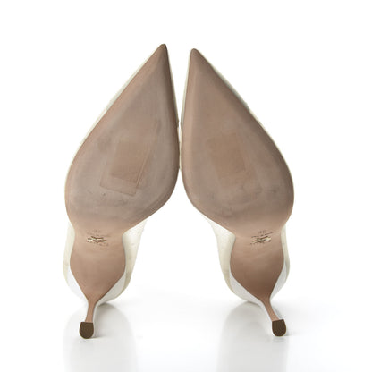Christian Dior Mesh Plumetis Tulle D-Moi Pumps 36 White 6 of 9