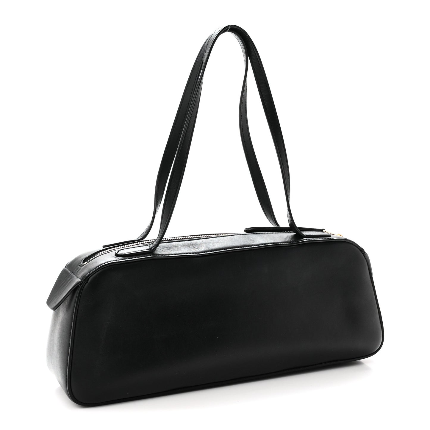Calfskin Simona Shoulder Bag Black