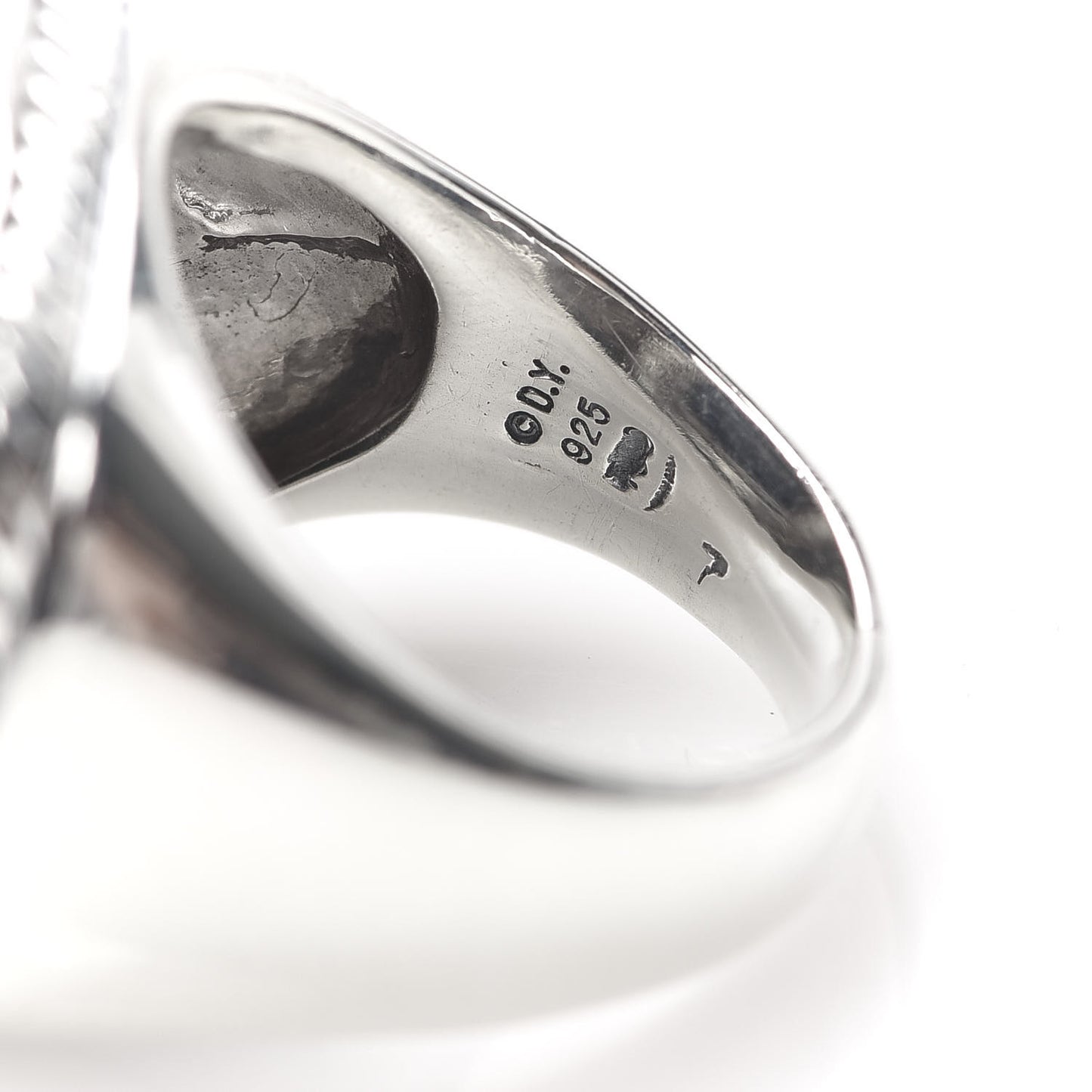 Sterling Silver Diamond Black Onyx 14mm Albion Statement Ring 54 7