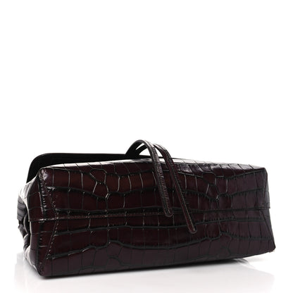Mansur Gavriel Calfskin Crocodile Embossed Lady Bag Burgundy 4 of 8