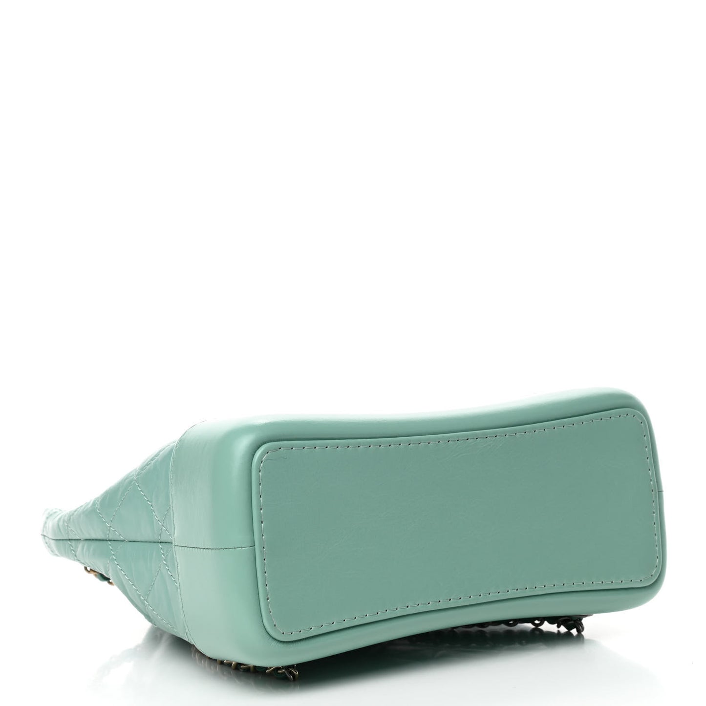 Aged Calfskin Quilted Small Gabrielle Backpack Green