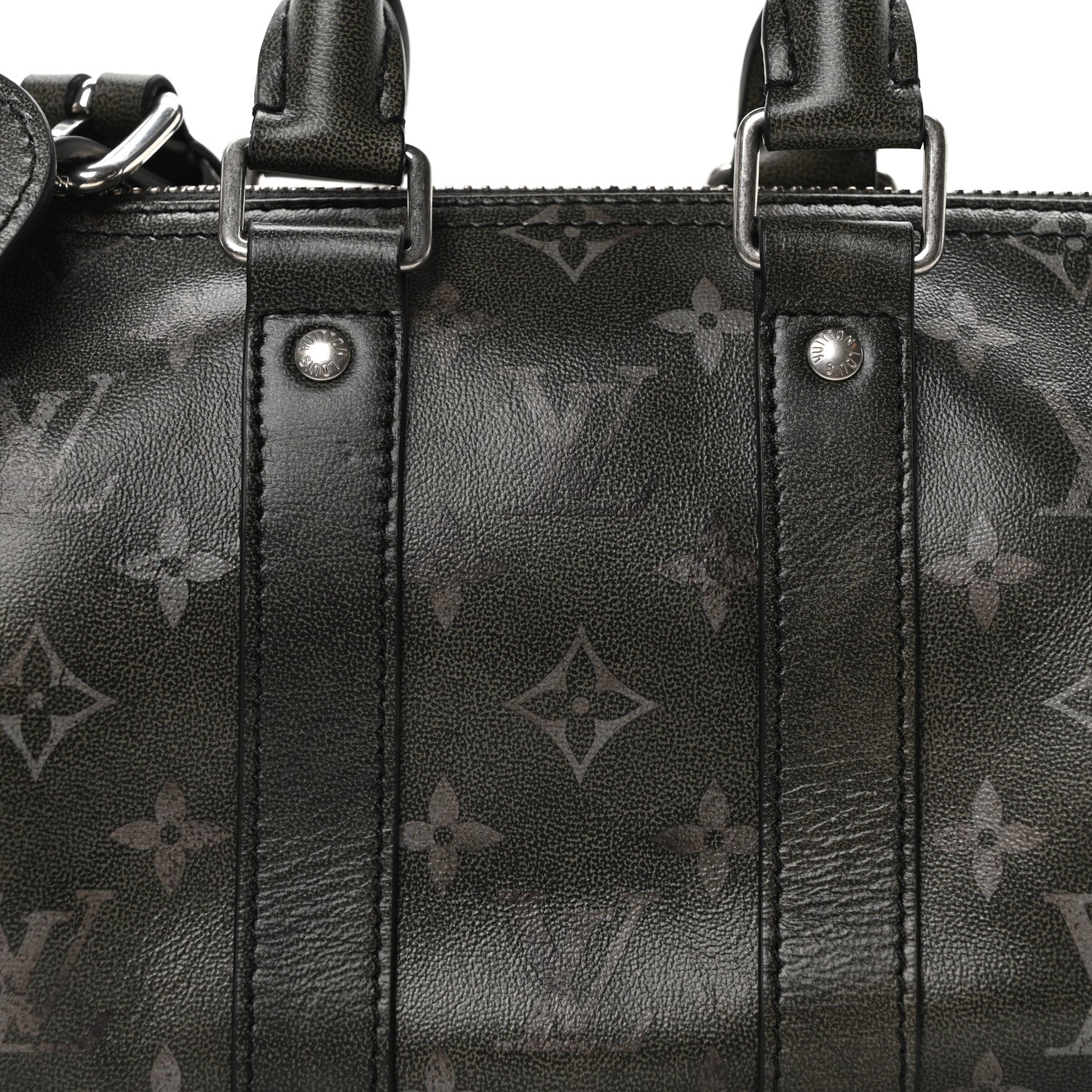 Louis Vuitton Brushed Monogram Eclipse Keepall Bandouliere 25 7 of 9