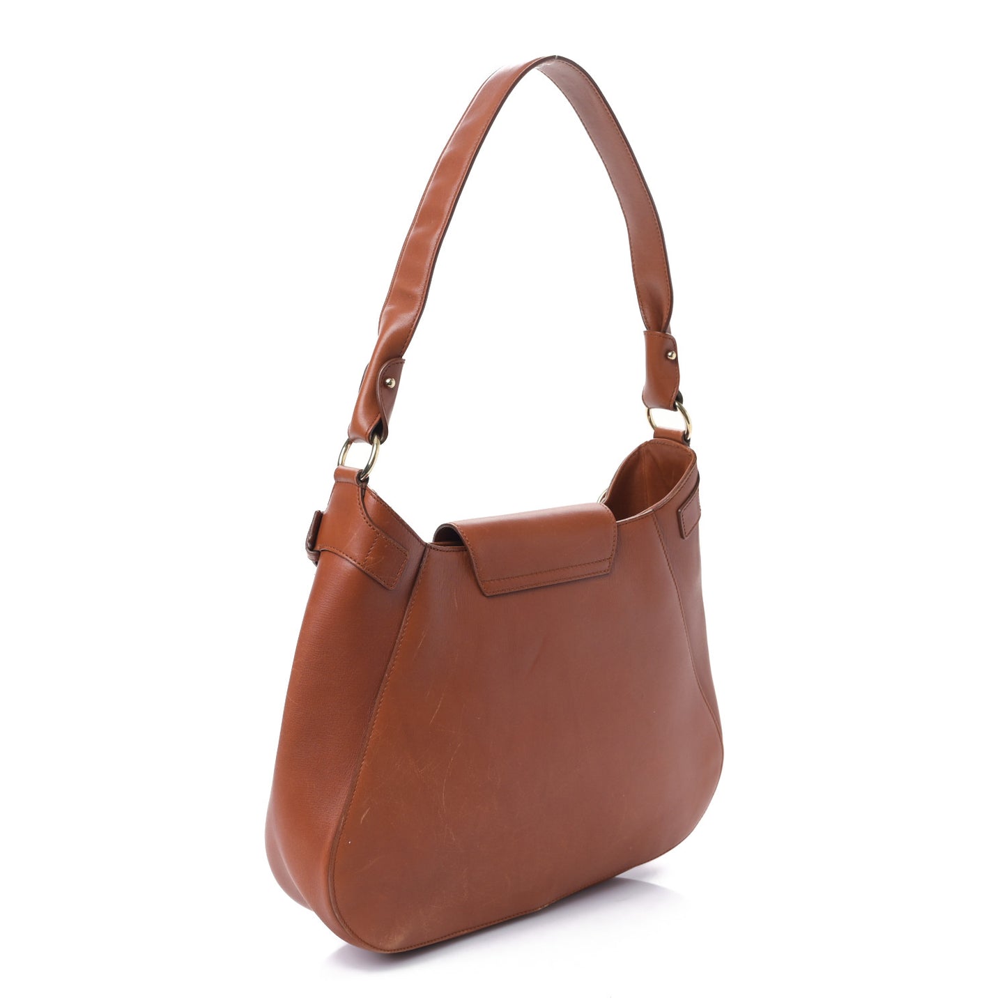 Calfskin Gancini Hobo Tan