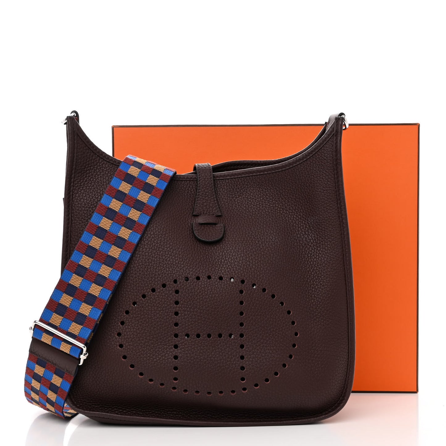 Taurillon Clemence Quadrille Evelyne III PM Rouge Sellier Bleu Billard Biscuit Rouge H