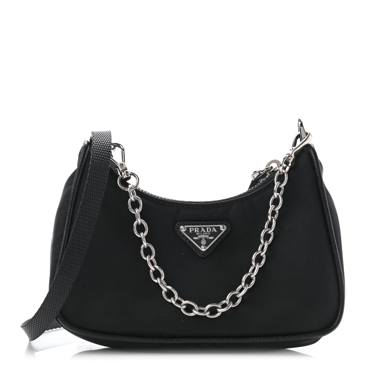 Tessuto Nylon Mini Re-Edition 2000 Shoulder Bag Black