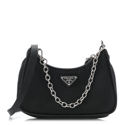 Prada Tessuto Nylon Mini Re-Edition 2000 Shoulder Bag Black 1 of 6