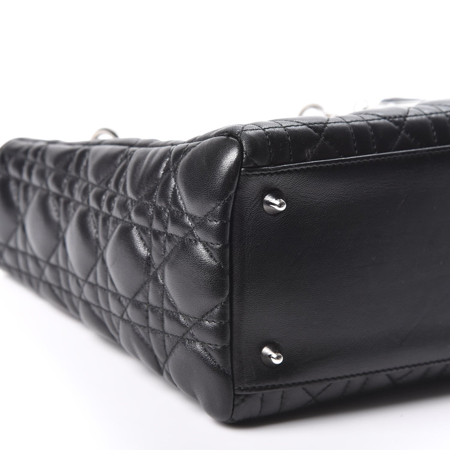 Christian Dior Lambskin Cannage Medium Lady Dior Black 5 of 9